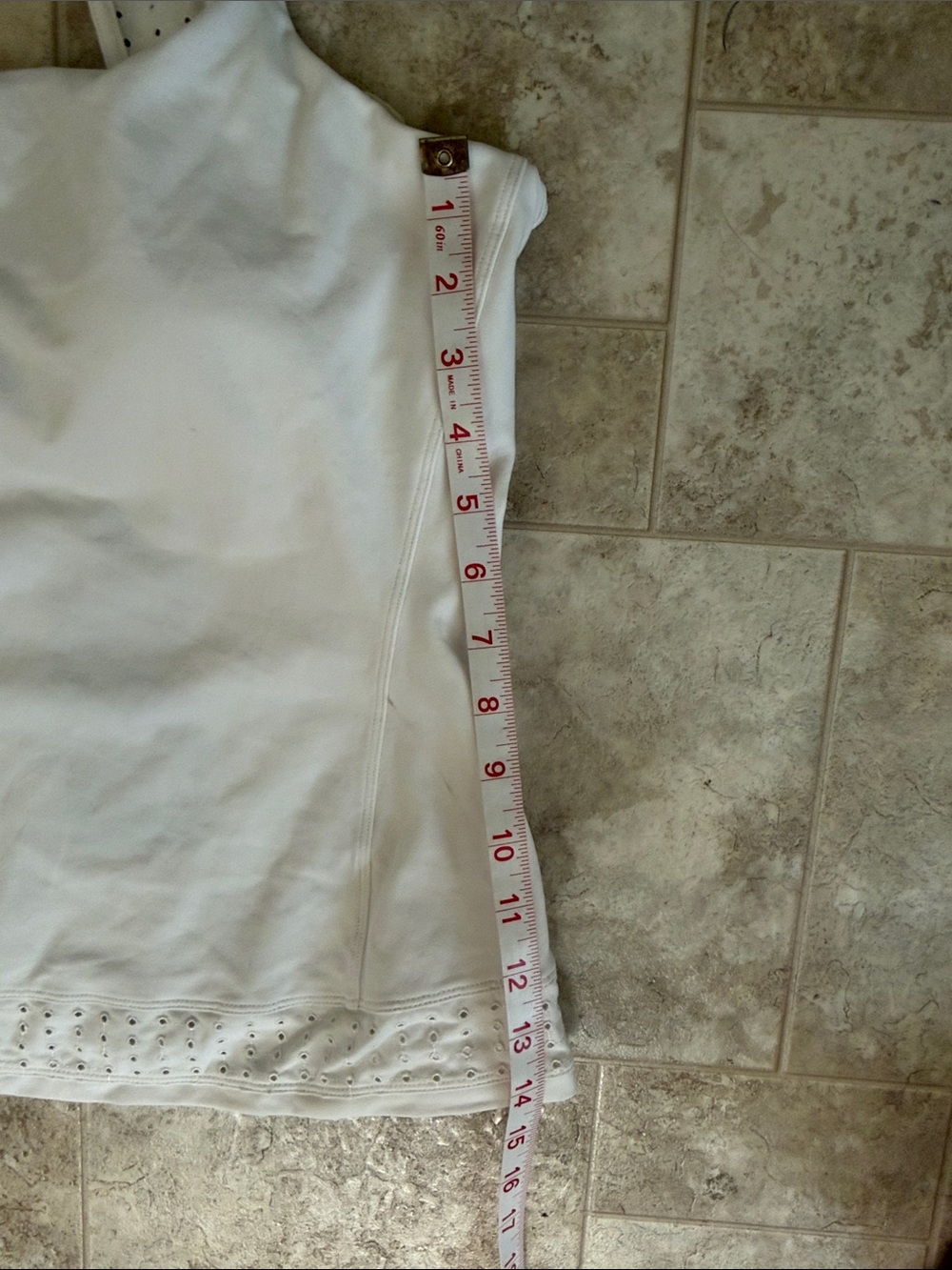 Prana Cream Eyelet Racerback Tank Top - Picture 9 of 9